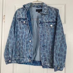 Blank NYC leopard print denim jacket